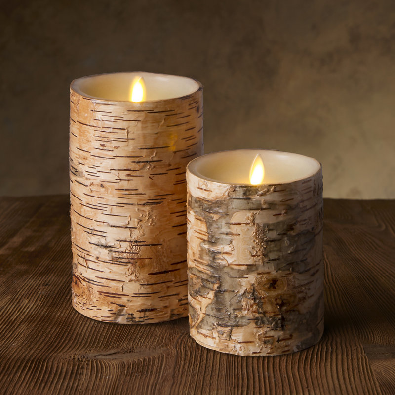birch flameless candle